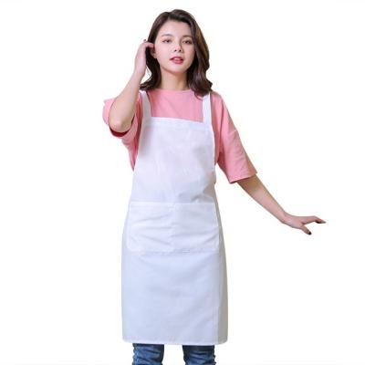 China Waterproof Apron Custom Made PVC Logo Apron Heavy Duty White Color Adjustable for sale