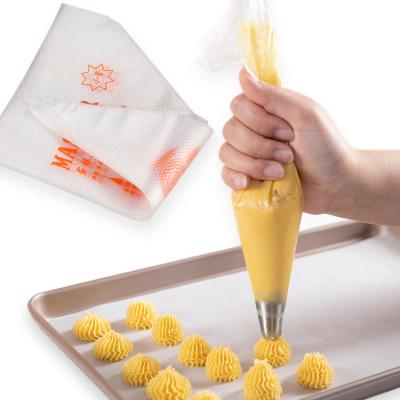 China Stocked Accept Custom 100 Pcs/Bag S M L Disposable Piping Waist Bag Cake Decorating Tool Cream Pastry Bag for sale