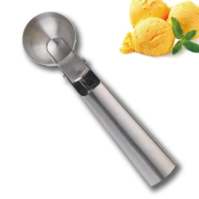 China Commercial Home Creative Stainless Steel Ice Cream Scoop Viable Ice Cream Scoop Creative Fruit Scoop for sale