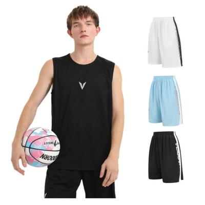 China Antibacterial quick dry tank top and basketball shorts design custom OEM 2020 wear high quality white black blue men uniform basketball shirts for sale