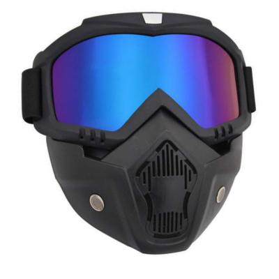 China SKI Sports Snow Ski Goggles With Mask Protect Pad Helmet Sunglasses Motorcycle Goggles Mask Removable for sale