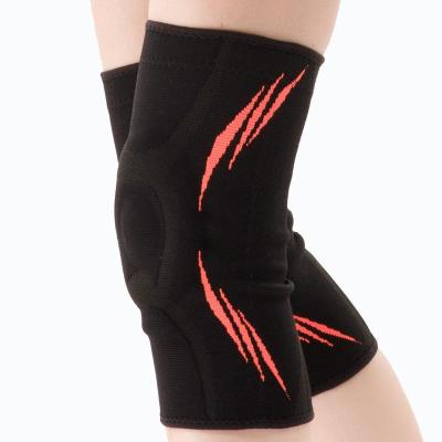 China Eco-Friendly Knee Protector Fitness Elastic Knee Brace Support With Silicon Protection Gym Compression Knee Sleeve for sale