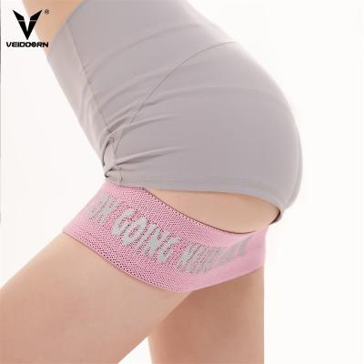 China Customized High Quality Nylon Fitness Booty Yoga Resistance Band Gym Elastic Workout Anti-Slip Heavy Duty Bands for sale