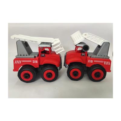 China China Manufacture Quality Kids Plastic Fire Fighting Truck Disassemble Toy Cars Collected for sale