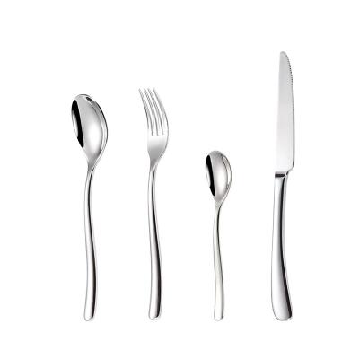 China Moonlight Viable Tableware Stainless Steel Main Accessories Hotel Restaurant Thickened Fork Knife And Spoon for sale