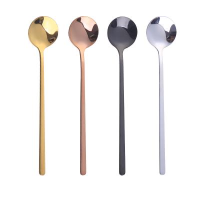 China Viable Wholesale Creative Small Round Stainless Steel Spoon Stirring Spoon Teaspoon for sale