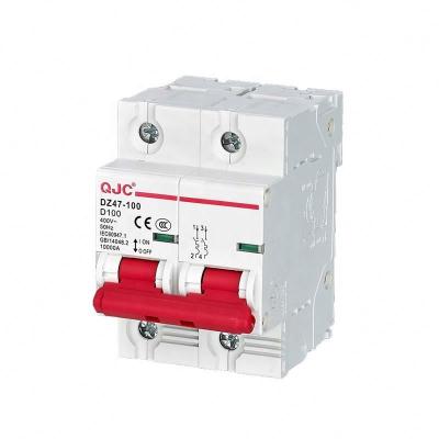 China QJC OEM MINI MCB AC/DC ODM 2P 100A Circuit Breaker 10KA for sale