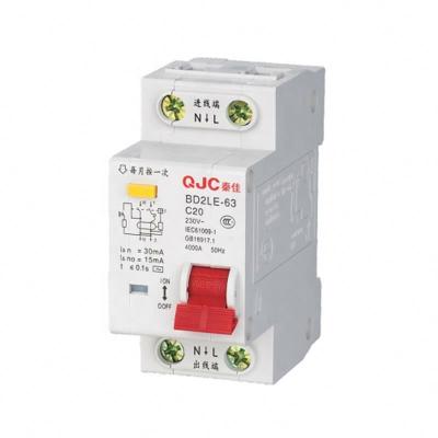 China Wholesale BD2LE-63 20A 2P mini 10mA 30mA 100mA 300mA RCBO 6KA from QJC for sale