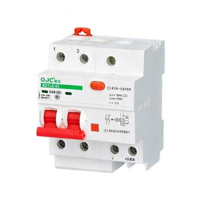 China QJC Factory Wholesale BD1LE-63 25 Amp Rcbo Circuit Breaker 6KA for sale