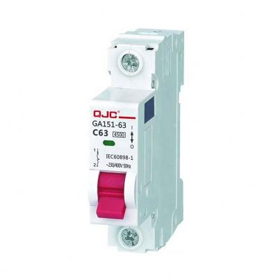 China Cheap Price GA151-63 1P Electric Circuit Breaker Mcb Price 6KA QJC Professional Factory Best Quality for sale