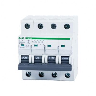 China 4P MCB miniature circuit breaker AC 230V/415V mcb breaker 6KA for sale