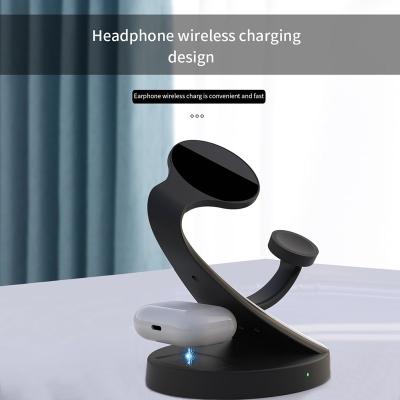 China Magnetic Wireless Type-c Interface Qi Power Supply Charger Desktop Foldable 2 in 1 Wireless Charger for sale