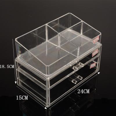 China Multi-layer acrylic transparent crystal storage box tabletop packaging large gift jewelry storage box and cosmetics storage box for sale