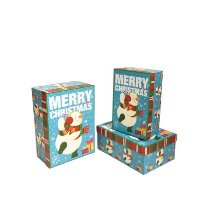 China Rectangular Flower Gift Factory Direct Christmas Rectangular Gift Box Three Sets With Hand Gift Box for sale