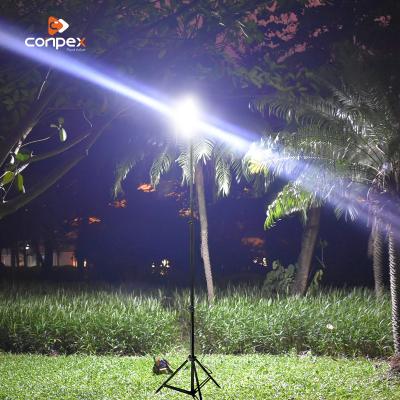 China Conpex DC 12V Dual Color Garden Camping Lantern Remote Control Adjustable Night Lighting Tripod Camping Led Light for sale