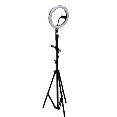 China Photography Video Makeup Photographic Holder Ring Beauty Fill Light LED Lighting Phone Selfie Ring Light With 10 Inch Mobile Tripod for sale