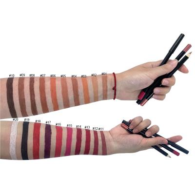 China Sunscreen Custom Wholesale Custom Lip Liner Lip Liner Pencil Longwear Brown Waterproof Nude Lipliner Private Label for sale