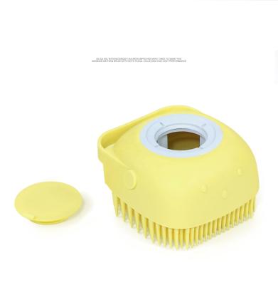 China 2022 Viable New Hot Sale Well-designed Bath Massager Pet Combs Silicone Massage Brush Pet Combs Fur Cleaning Brush Cat Dog With Hook for sale