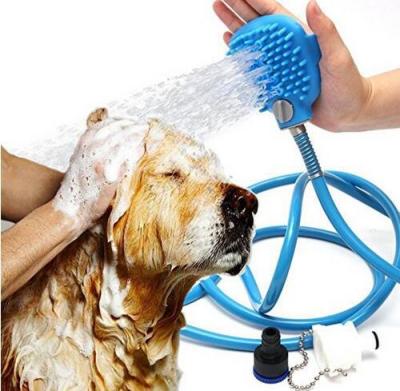 China 2022 Viable Wholesale Portable Multifunctional Fashion Home Dog Wash Kits For Shower Pet Shower Sprayer Scrubber Tool For Outdoor for sale