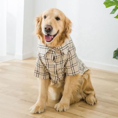 China New Arrival Stocked Dogs Custom Logo Printing Directly Provides Protect Plaid Shirts And Dog Clothes Fashion And Breathable for sale