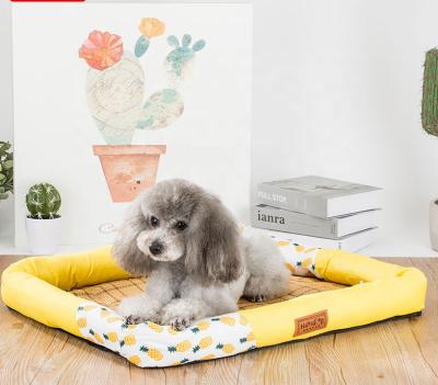 China Hot Sale 2022 Princess Style Block Cool Pet Nest Cool Cooling Dog Kennel Cat Sleeping Bed For Summer for sale