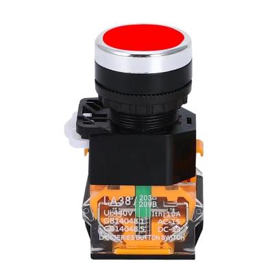 China La38-11bn 22mm Momentary Spring Return 1no+1nc Switch Latching Push Button Switch LA38 for sale