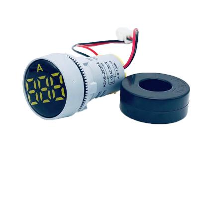 China Measuring Current 22mm Round AD16-22DSV Mini Digital Ammeter AC 60-500V Ammeter LED Digital Display Indicator Ammeter for sale