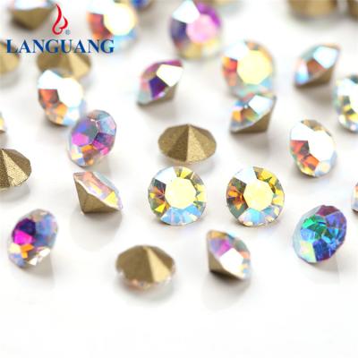 China Lan Guang SS4 SS6 SS8.5 China Wholesale Super Quality Environment Inspection Custom Pointback Like White Glass Rhinestones AB for sale