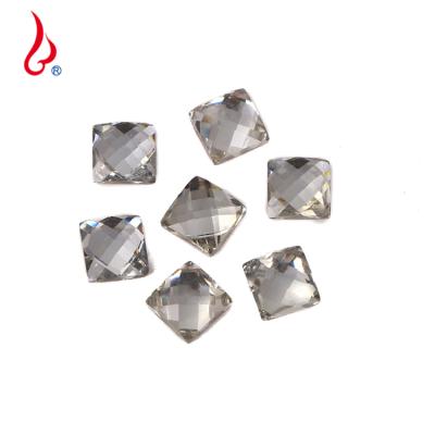 China Environment Inspection Lan Guang 4*4mm Wholesale 30000pcs/bag Cube Shape Foreign Promotion Latest Promotion Square Resin Rhinestones for sale