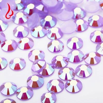 China Lan Guang Factory ab Cut 5mm Perfect Resin Jelly Hotfix Rhinestones Environmental Inspection Flatback Round Beads for sale