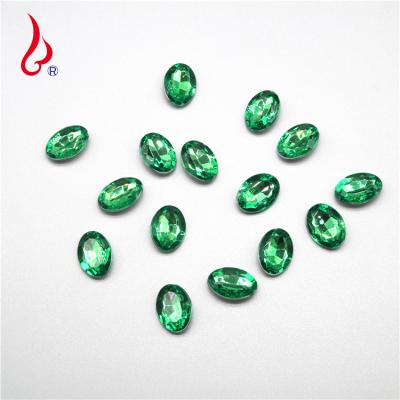 China Environment Inspection Lan Guang 13*18mm Oval Sharp 500pcs/bag Shape Colorful Decorative Acrylic Crystal Point Back Rhinestones for sale