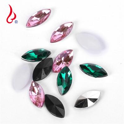 China Environment Inspection Lan Guang 3*6mm 10000pcs/bag Flatbackboat Shape Acrylic Rhinestones Use For Garmnt Decoration for sale