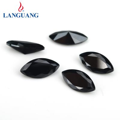 China High Quality Environmental Inspection Languang Fashion Horse Eye Shape Black Zircon Rhinestones For Bags Garment Diy Shoes for sale