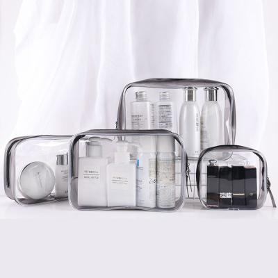 China Customized Eco-Friendly Waterproof Clear PVC Bags Cosmetic Bag Transparent Makeup Filter Endcaps for sale