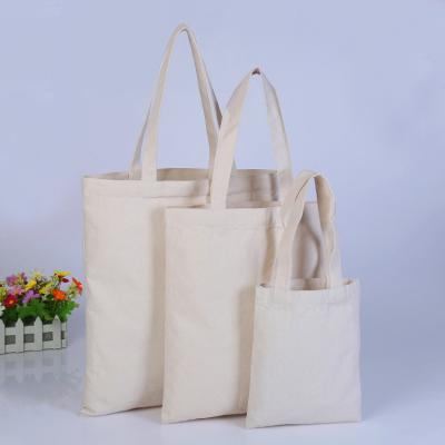 China Biodegradable White Plain Cotton Folding Shopping Grocery Tote Bag Canvas for sale