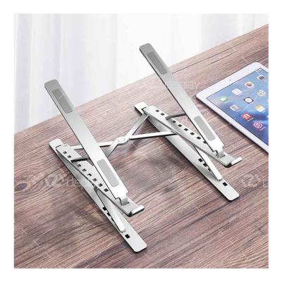 China (Size) Newest High Quality Adjustable Double Raised Adjustable Foldable Aluminum Laptop Stand for sale