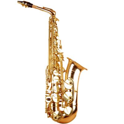 China Gold Lacquer Alto Saxophone Alto Saxophone, Professional Saxophone, Saxophone Manufacturer for sale