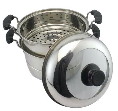 China Sustainable Non Magnetic Composite Stainless Steel Bottom Soup Pot for sale