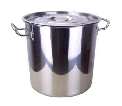 China Sustainable Hot Stainless Extra Stee Thick Soup Pan Large Capacity Stock Pot With Lid for sale