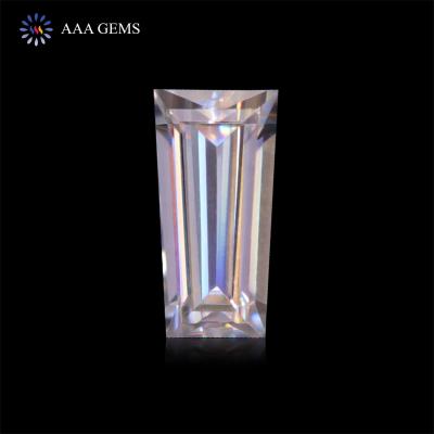 China Jewelry Making Moissanite Diamond DEF Color VVS Clarity Loose Trapezium Moissanite GRA Certified White Moissanite for sale