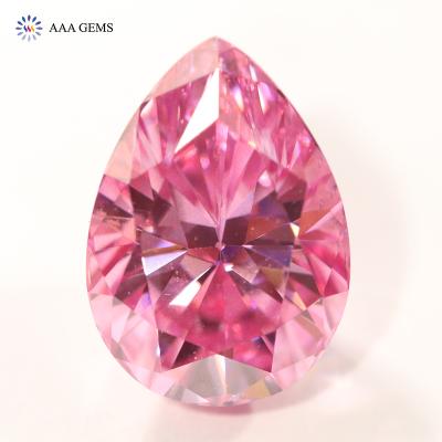 China Jewelry Making AAA Moissanite Gems Beads High Quality Fire Diamond 6*8mm Moissanite Free Pink Pear Moissanite Stone for sale