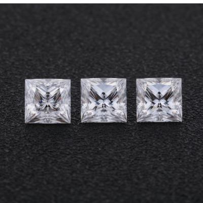 China Star Princess Shape Pass Tester Moissanite Diamond Price by Pieces DE VVS Loose Moissanite White Diamonds for sale