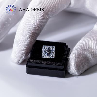 China Jewelry Making AAA Gems Princess Moissanite VVS D Color Loose Moissanite Diamond With GRA Certificate 4.5mm Moissanite Gemstone for sale