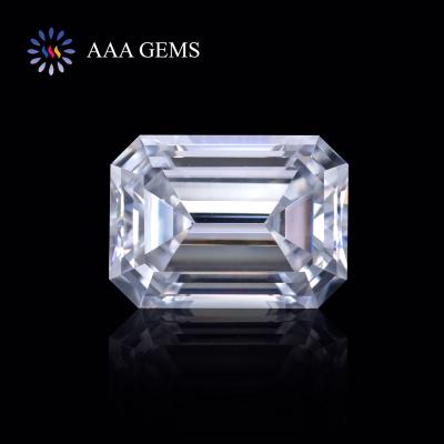 China High Quality Color VVS Emerald Cut Star DEF Diamond Moissanite 5x7mm 1Carat Moissanite for sale