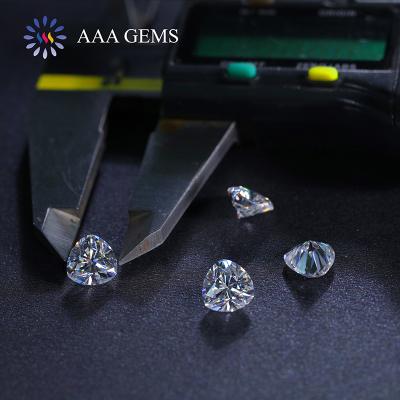 China Cheap Price 3mm Star To 9.5mm Moissanite Gemstones DEF/GH Trillion Color Loose Cut Moissanite for sale