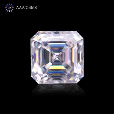 China Fire Gems Asscher Moissanite Gemstone Vvs Color Set Or White Color True DEF Moissanite Diamond Price A.C.A. for sale