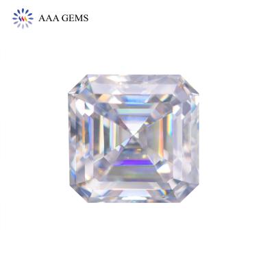 China Fire Gems Asscher Top DEF Quality Mozzanite Fake Diamond Moissanite Vvs White Color Color Set Or Jewelry Making Loose Gemsotne 4.5-16mm for sale