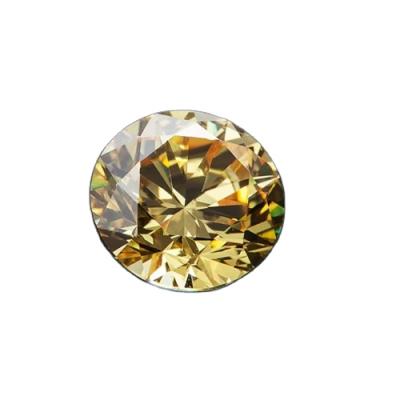 China Star for Jewelry Making Wholesale Colorful Diamond Round Yellow Moissanite Loose Moissanite Diamond Beads for sale