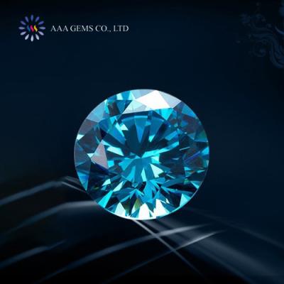 China Factory Price Blue Loose Star Round Shape Diamond VVS Gemstone Beads Lab Created Diamond Moissanite for sale