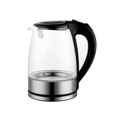 China 360 Degree Base LED Illuminated1.8L Rotation Portable Design Glass Electric Kettle for sale